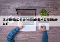 区块链科技公司简介[区块链技术公司是做什么的]