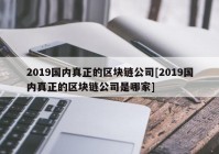 2019国内真正的区块链公司[2019国内真正的区块链公司是哪家]